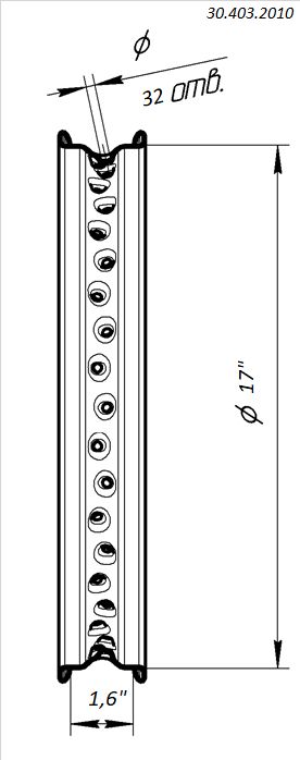 Обод колёсный 1,60x17 32H сталь чёрный BSE CORE EX PH 125 PH 150 PH 125 MX