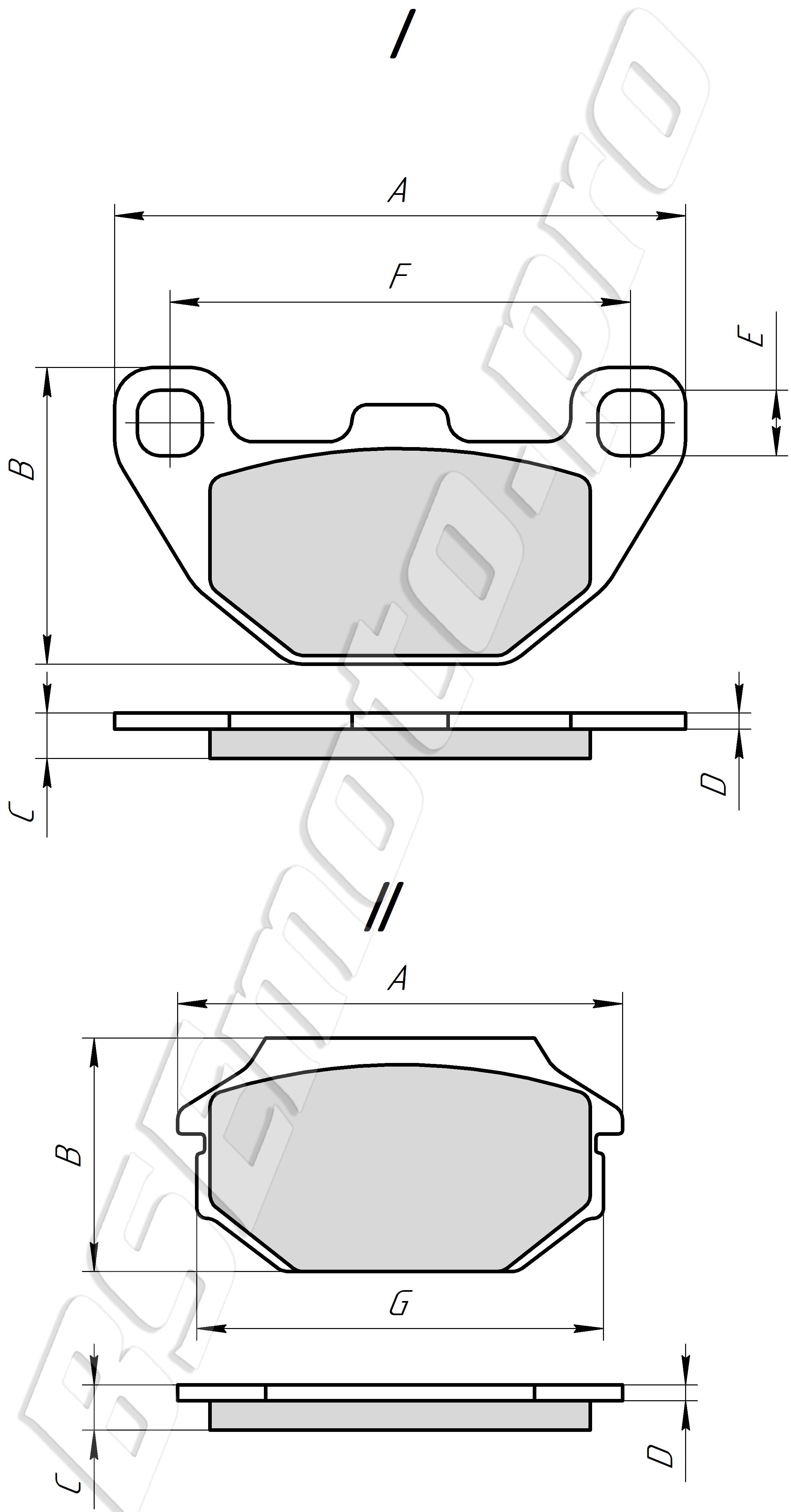 Колодки тормозные передние BSE XT-1