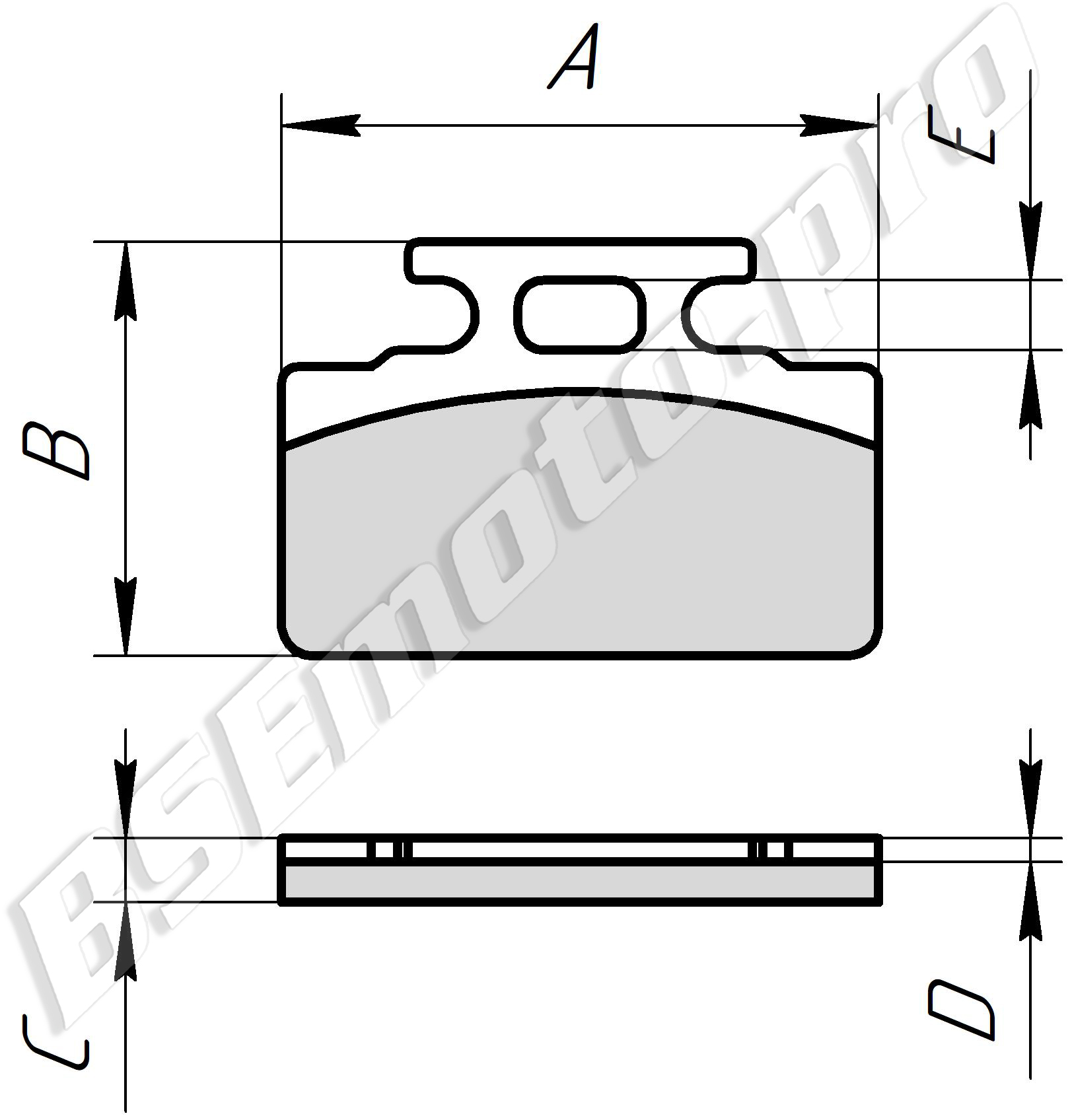 Колодки тормозные задние BSE XT-1