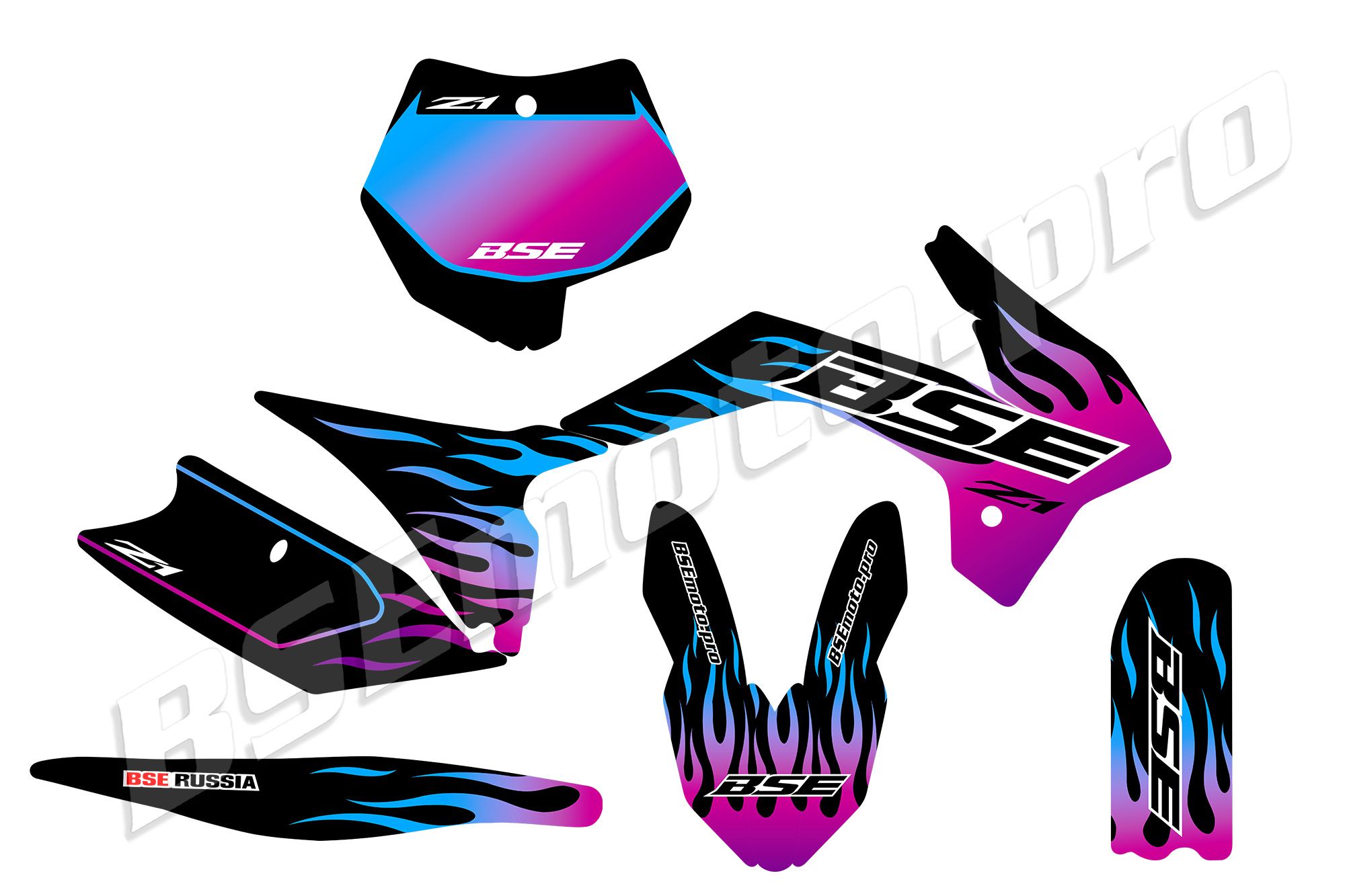 Наклейки BSE Z1 HotRod Blue BSE Z1