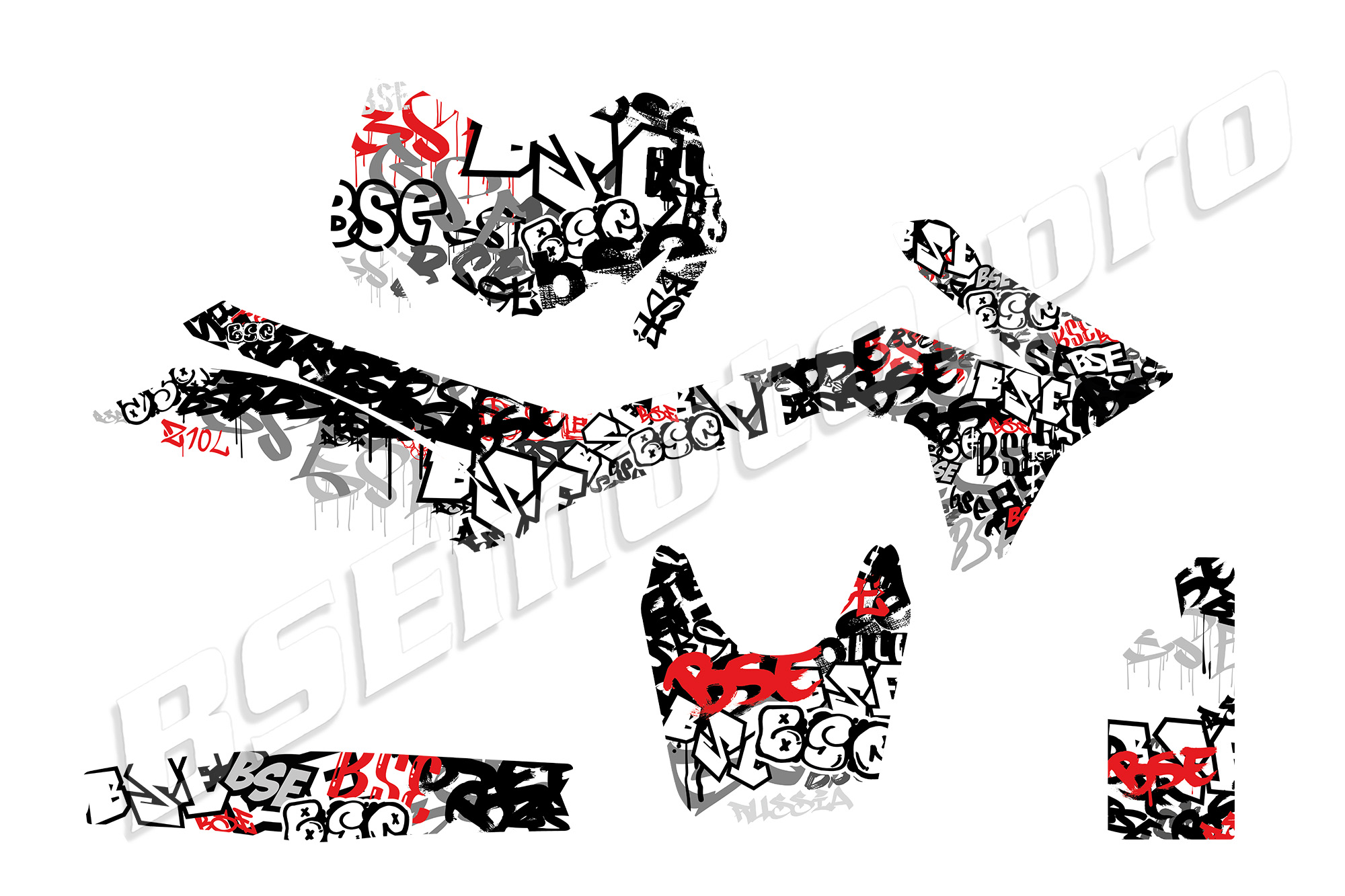 Наклейки BSE Z10 L Graffiti White BSE Z10L
