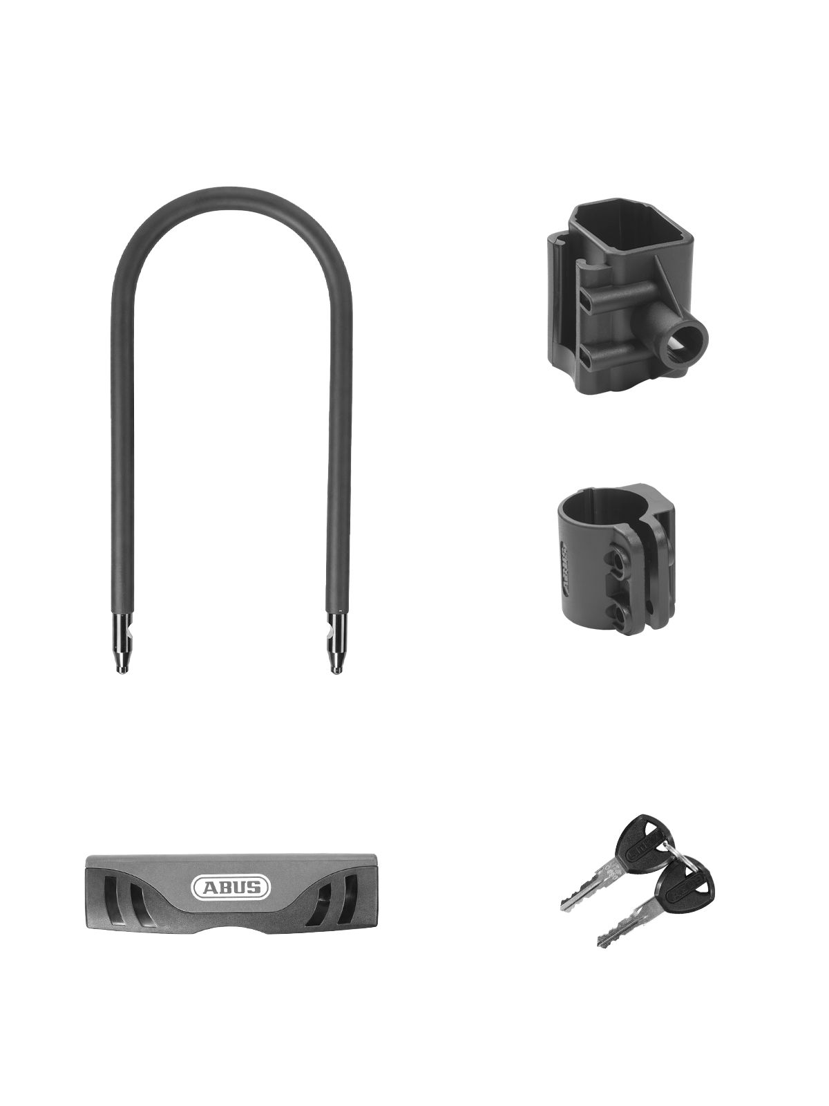 Замок вело Abus U-LOCK 32/150HB230+USH32 Facilo черный, U-Lock дуга, с креплением, под ключ, 7/15