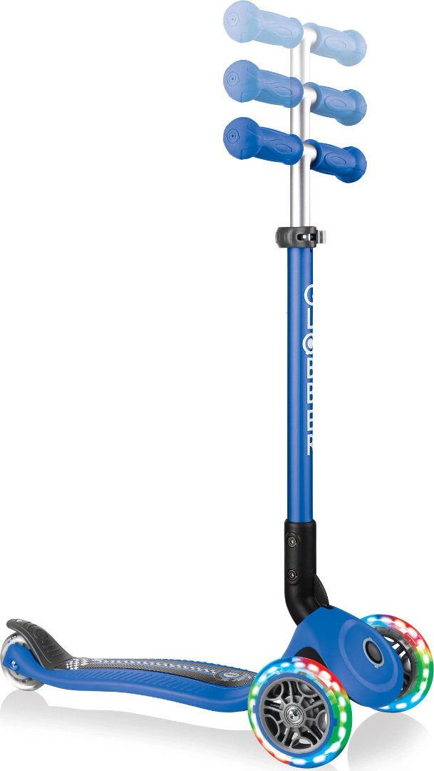 Трехколесный самокат Globber PRIMO FOLDABLE FANTASY LIGHTS  синий
