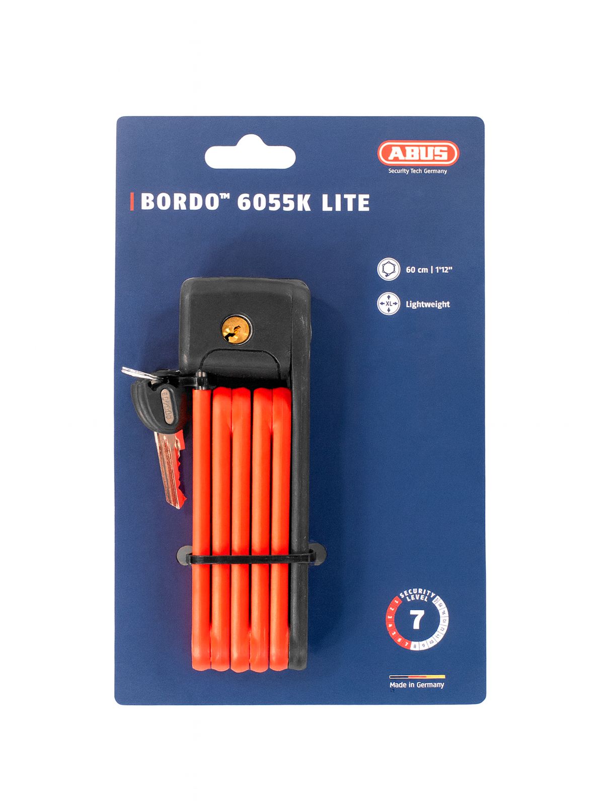 Замок вело ABUS BORDO 6000/90 красный