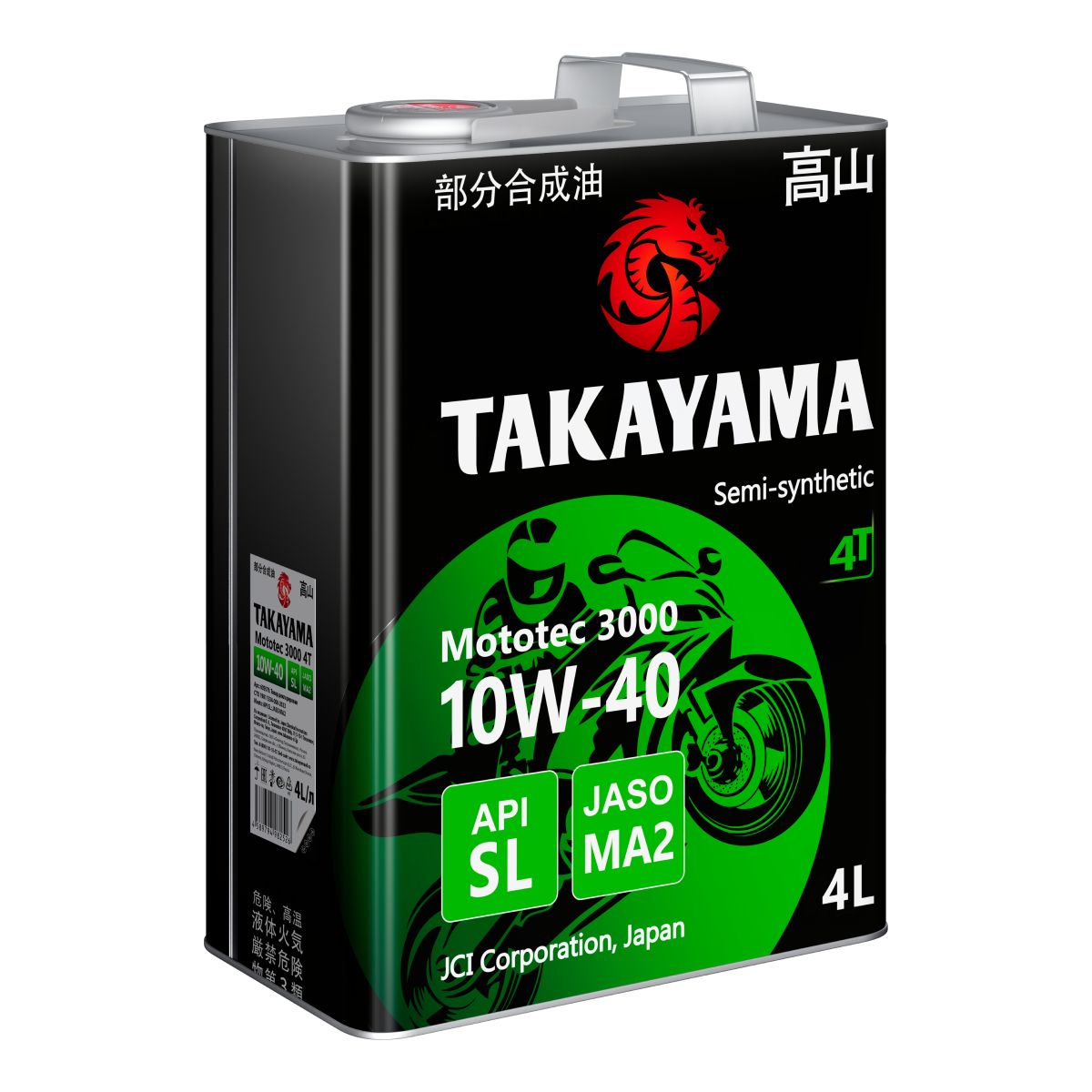 Масло моторное полусинтетическое для четырехтактных двигателей Takayama Mototec 3000 4T SAE 10W-40 A