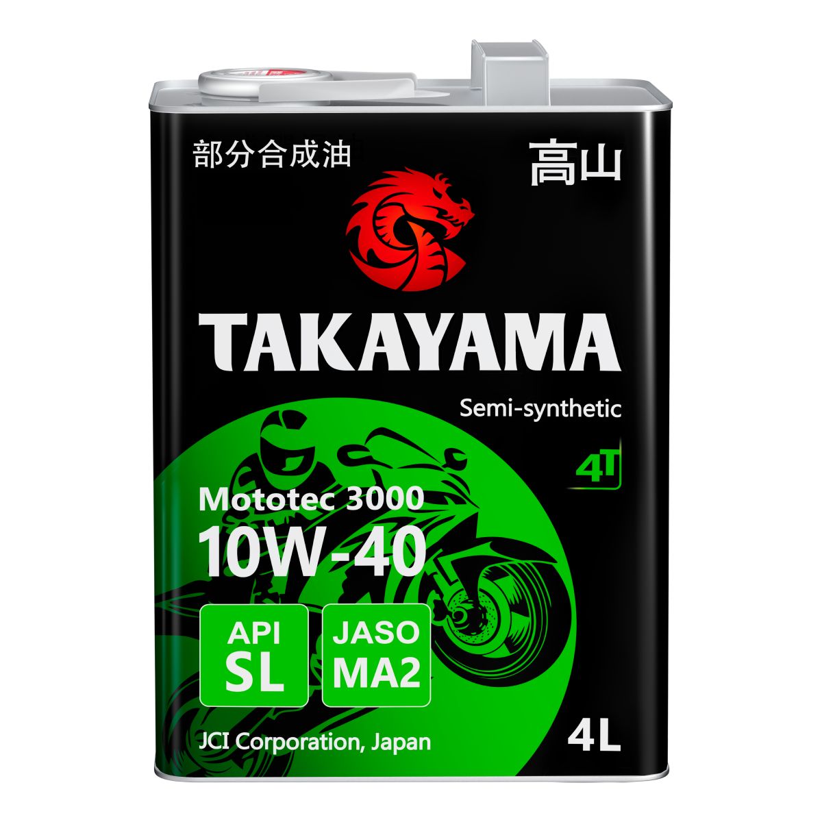 Масло моторное полусинтетическое для четырехтактных двигателей Takayama Mototec 3000 4T SAE 10W-40 A
