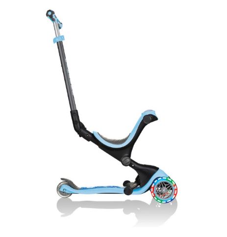 Трехколесный самокат-трансформер Globber GO UP DELUXE FANTASY LIGHTS пастельно-голубой