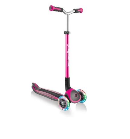 Трехколесный самокат Globber MASTER LIGHTS розовый