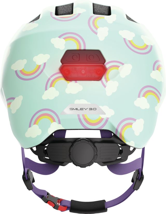 Велошлем ABUS Smiley 3.0 LED blue rainbow