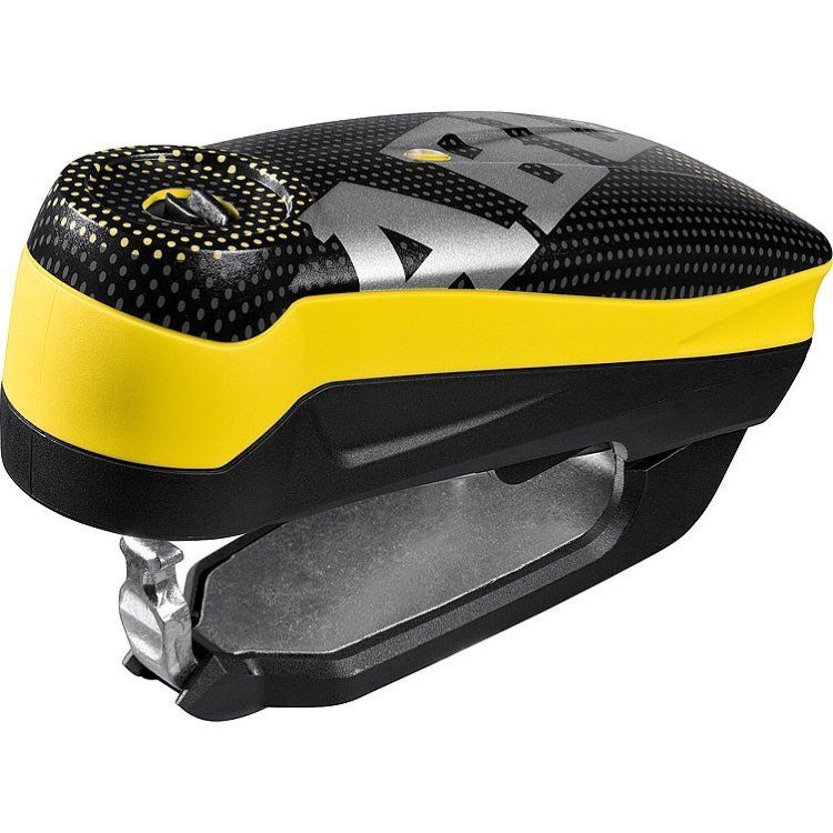 Замок мото Abus Detecto 7000 RS1 logo желтый на тормозной диск 13 уровень