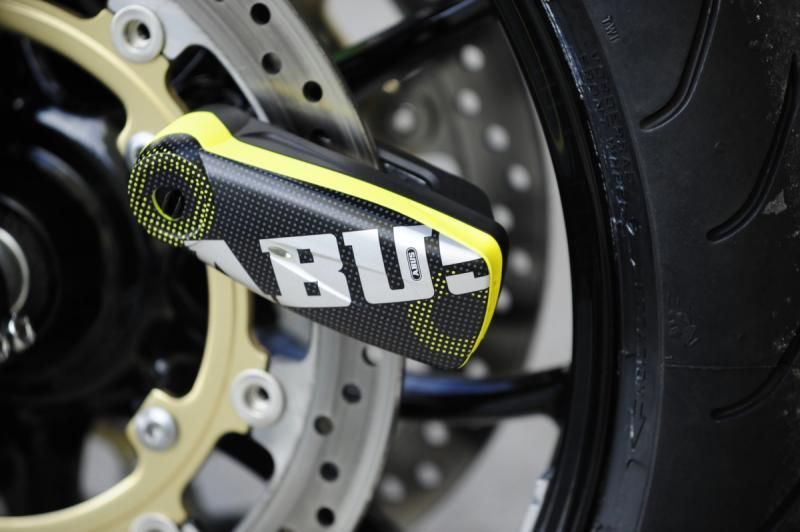 Замок мото Abus Detecto 7000 RS1 logo желтый на тормозной диск 13 уровень
