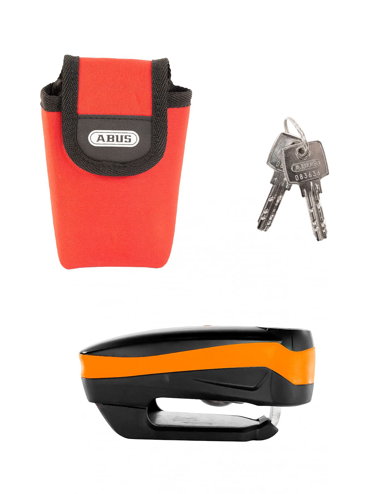 Замок мото ABUS 7000 RS1 Detecto на диск оранжевый