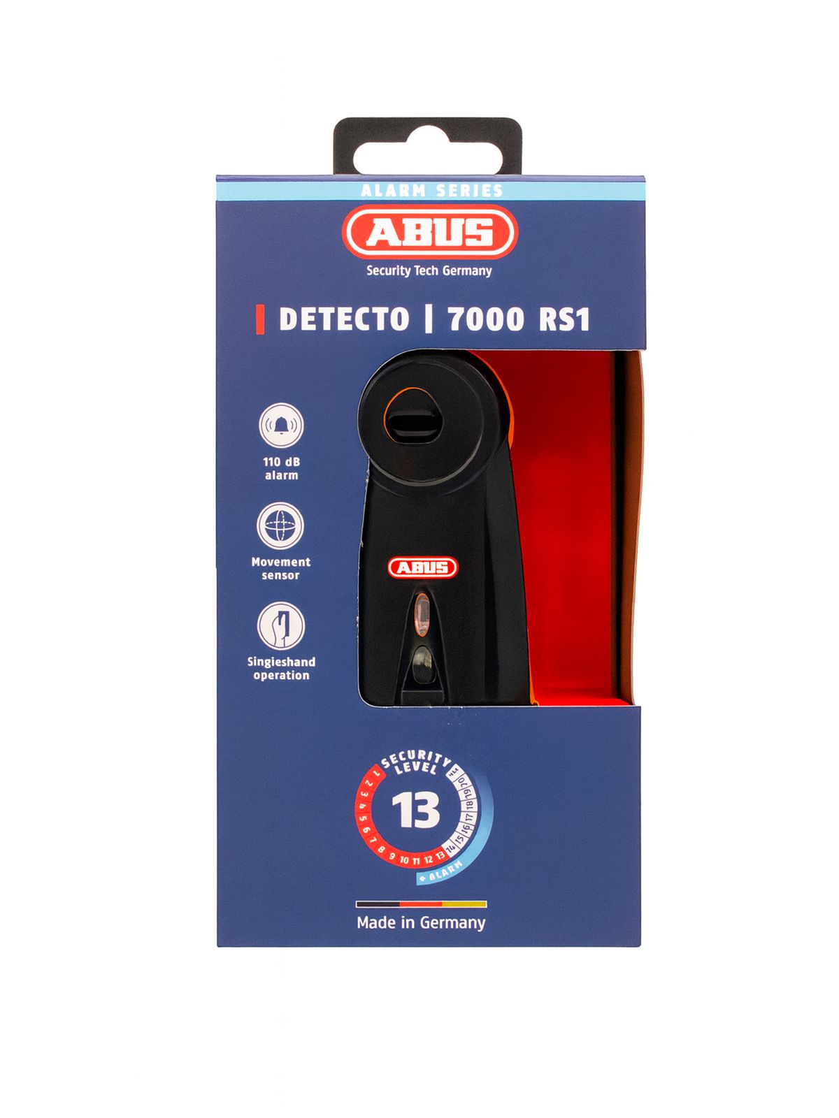 Замок мото ABUS 7000 RS1 Detecto на диск оранжевый