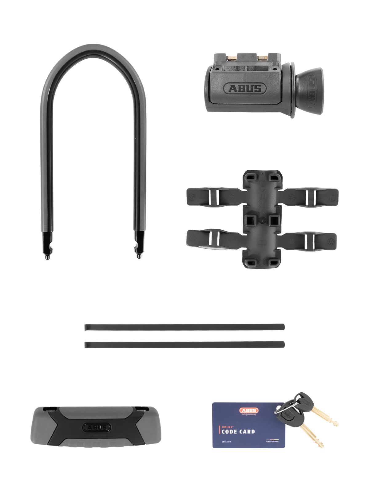 Замок вело Abus 540/160HB230+SH B GRANIT XPLUS черный, U-Lock дуга, с крепленим, под ключ, 15/15