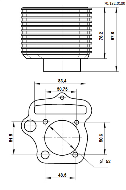 Цилиндр ДВС *PLG-1* BSE 153FMI