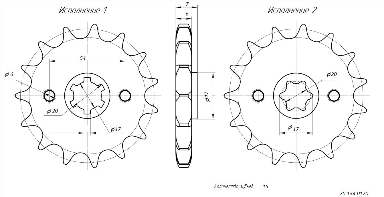 Звезда ведущая 428x15TxΦ20 BSE Z1