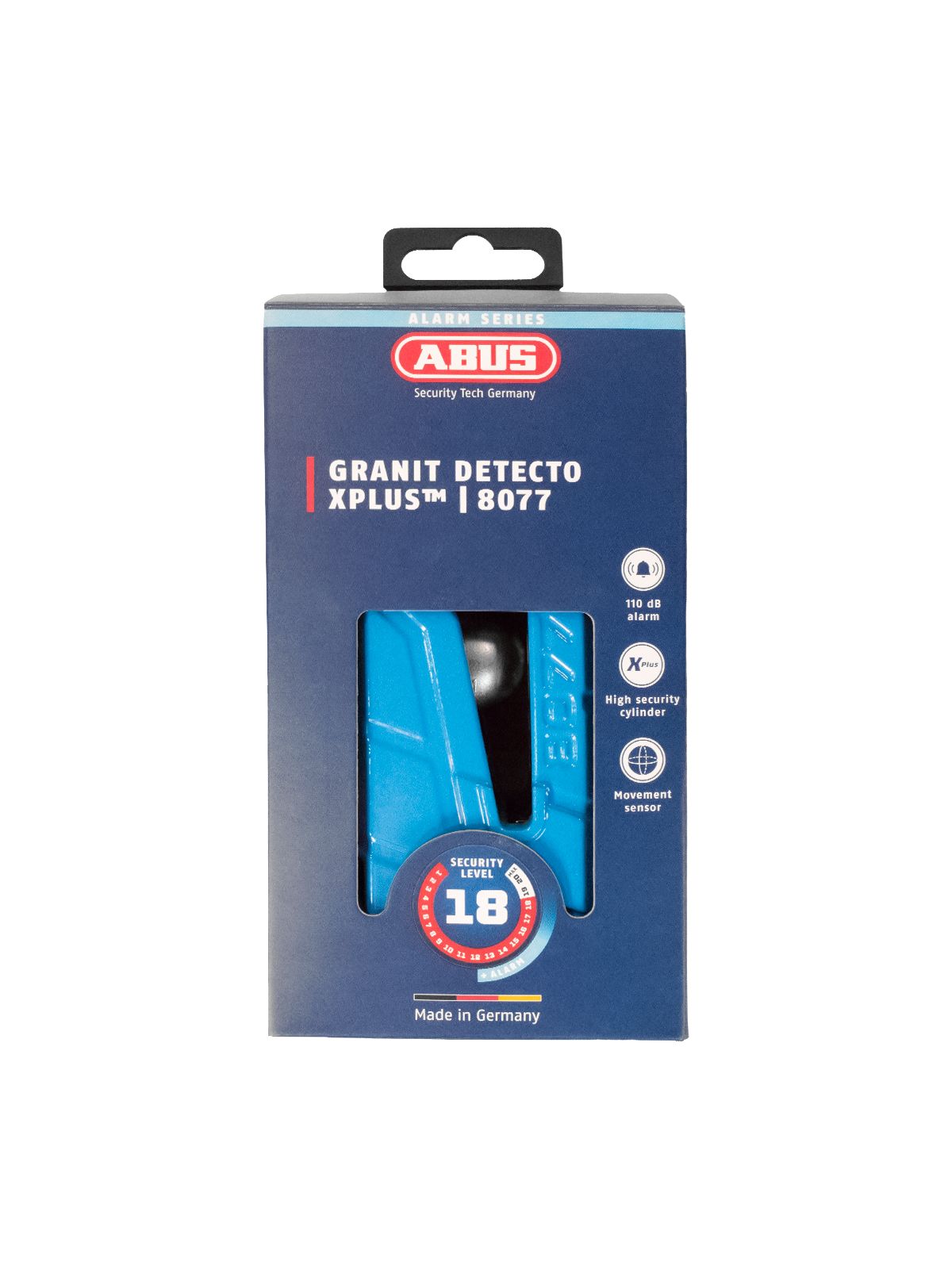 Замок мото ABUS GRANIT Detecto X-Plus 8077 на диск синий