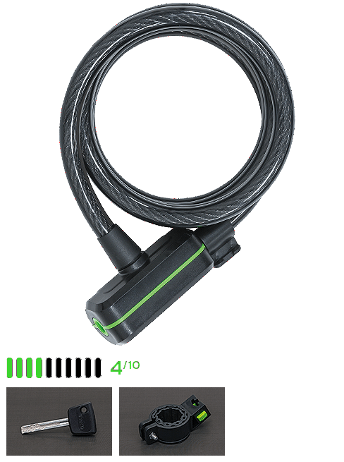 Замок мото/вело Citadel CC 180см/12мм/K/B трос, ключ