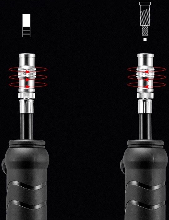 Насос ручной Rockbros компактный алюминиевый с пластиковой ручкой черный. 100psi. Арт. RB_JG-1040BBK