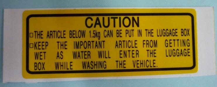 Наклейка перчаточного ящика SYM