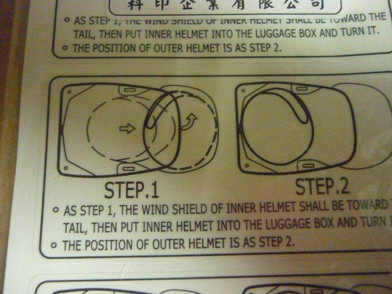 Наклейка "расположение шлема" SYM