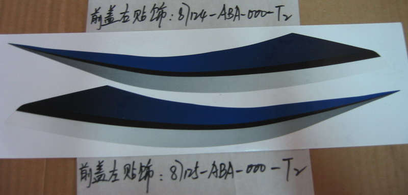 Наклейки на передний левый пластик тип 2 SYM