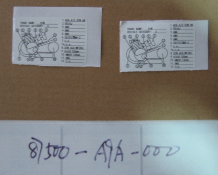 Наклейка информационная SYM