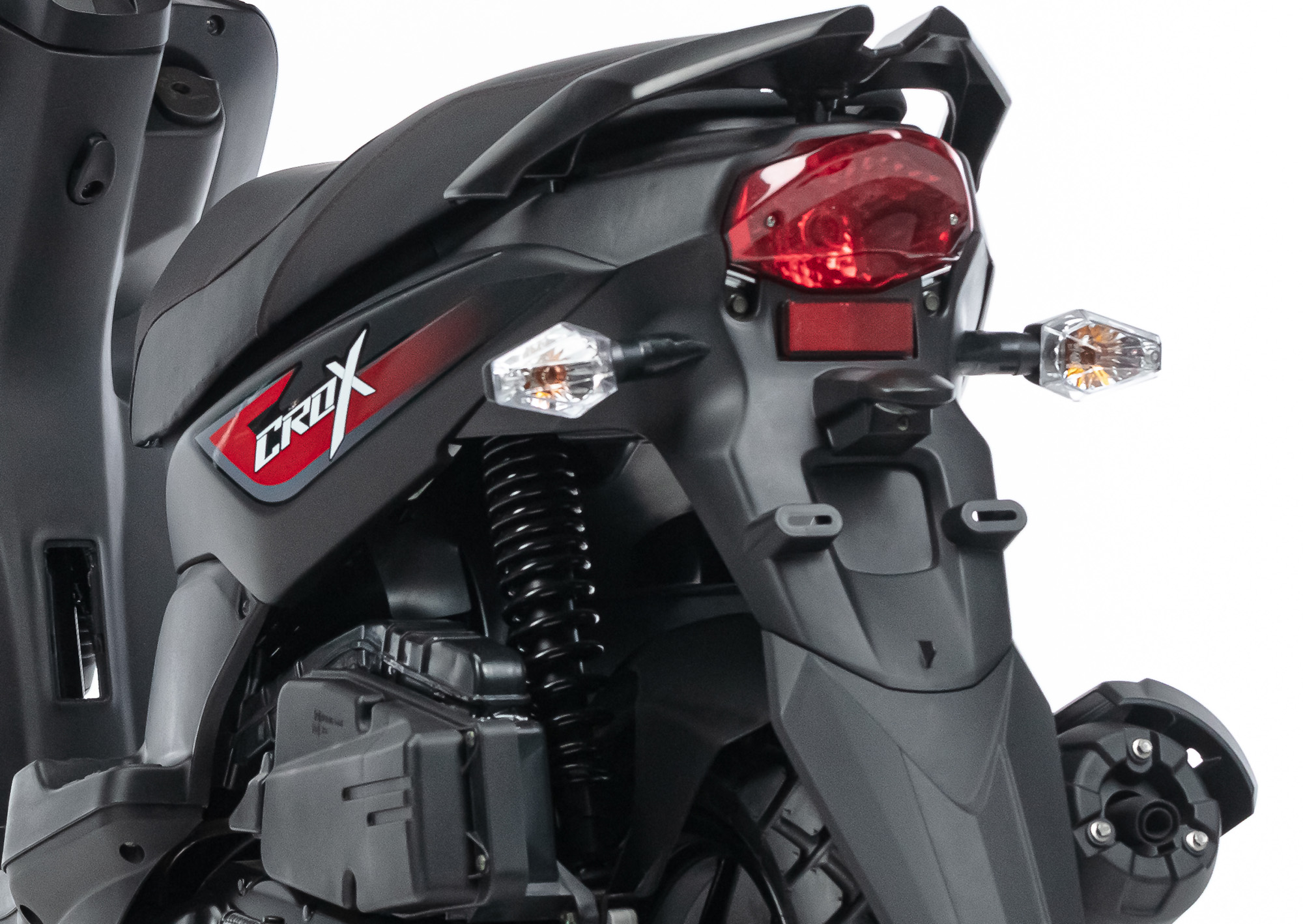 Скутер SYM CROX 125 Черный / Матовый Темно-Серый + мотошлем SYM серый