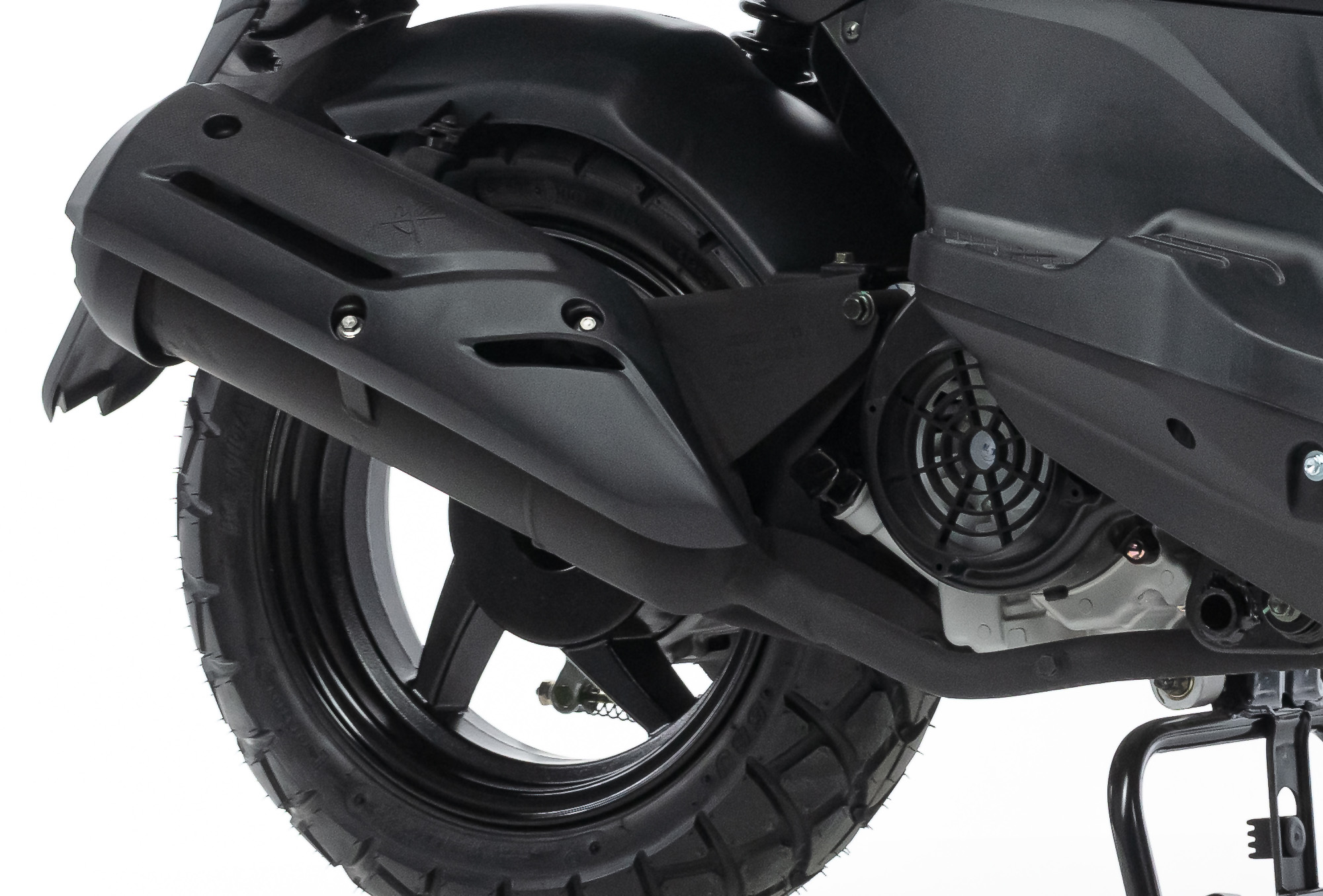 Скутер SYM CROX 125 Черный / Матовый Темно-Серый + мотошлем SYM серый