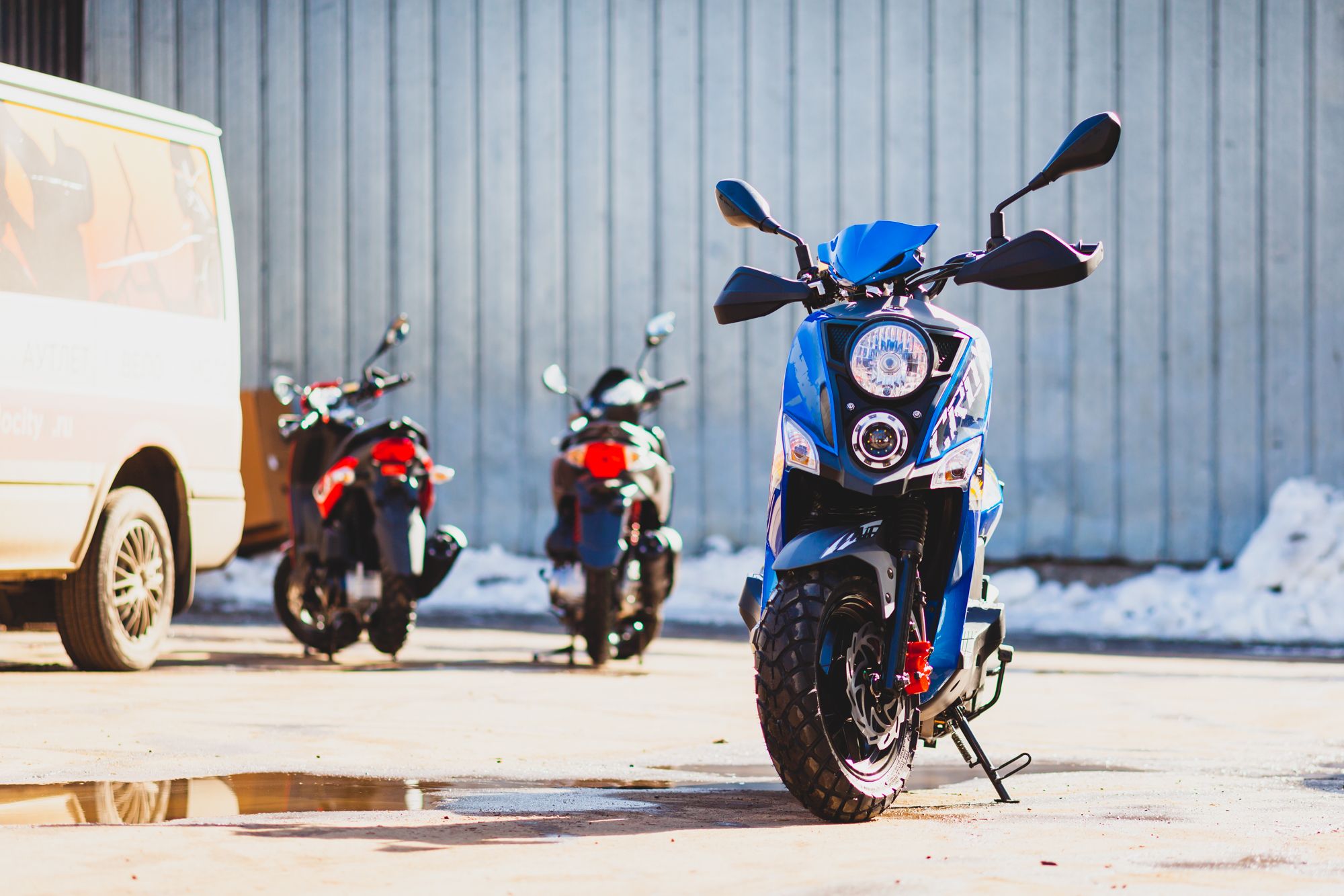 Скутер SYM CROX 125 Ярко Синий/ Матовый Темно-Серый