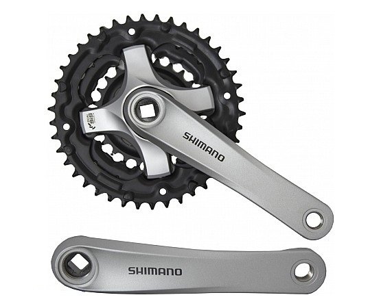Система Shimano TY501, 175мм, Кв, 42/34/24, без защ, с болтами, серебр., б/уп