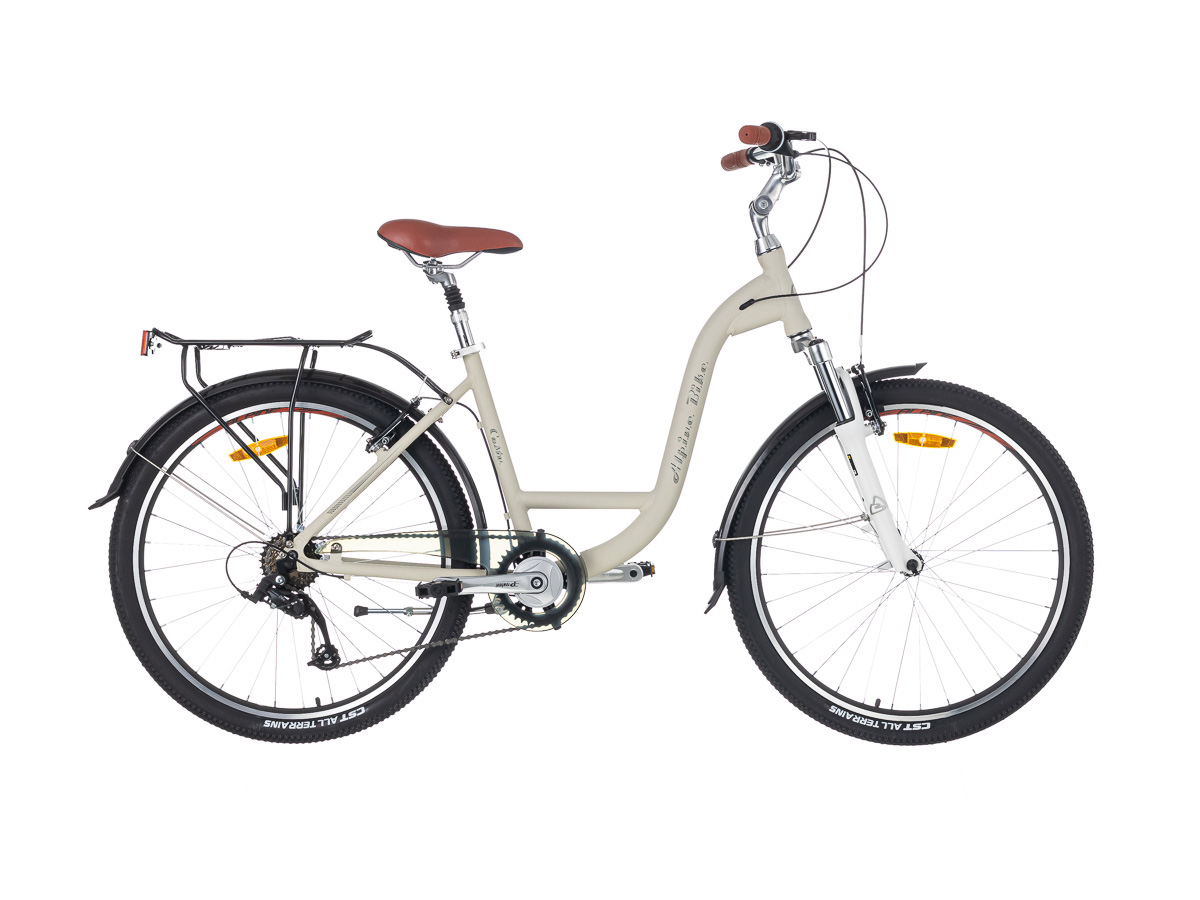 Велосипед Alpinebike Costa, М, 26", городской, 7 скоростей, белый