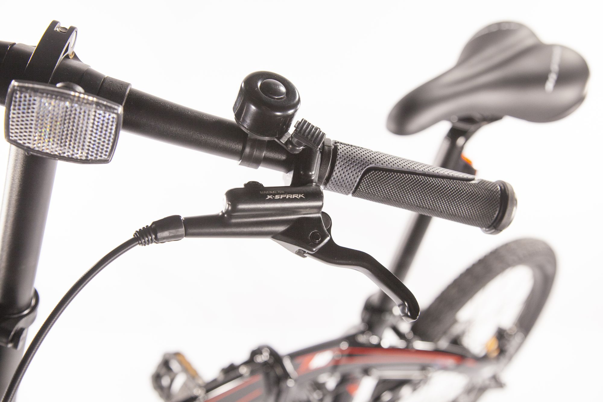 Велосипед Alpinebike F1HD, One size, 20", складной, 7 скоростей, черно-красный