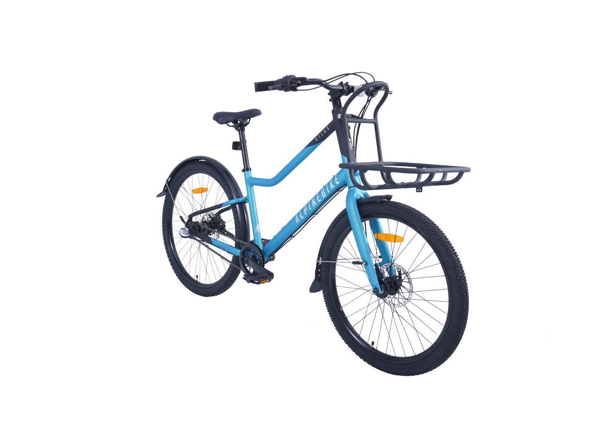 Велосипед городской карго  Alpinebike Atlas 3 авиа голубой