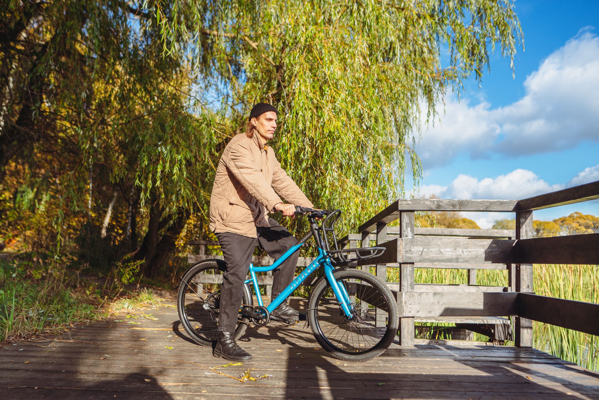 Велосипед городской карго  Alpinebike Atlas 3 авиа голубой