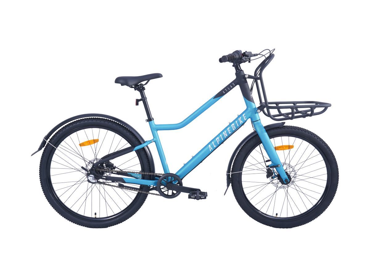 Велосипед городской карго  Alpinebike Atlas 3 авиа голубой