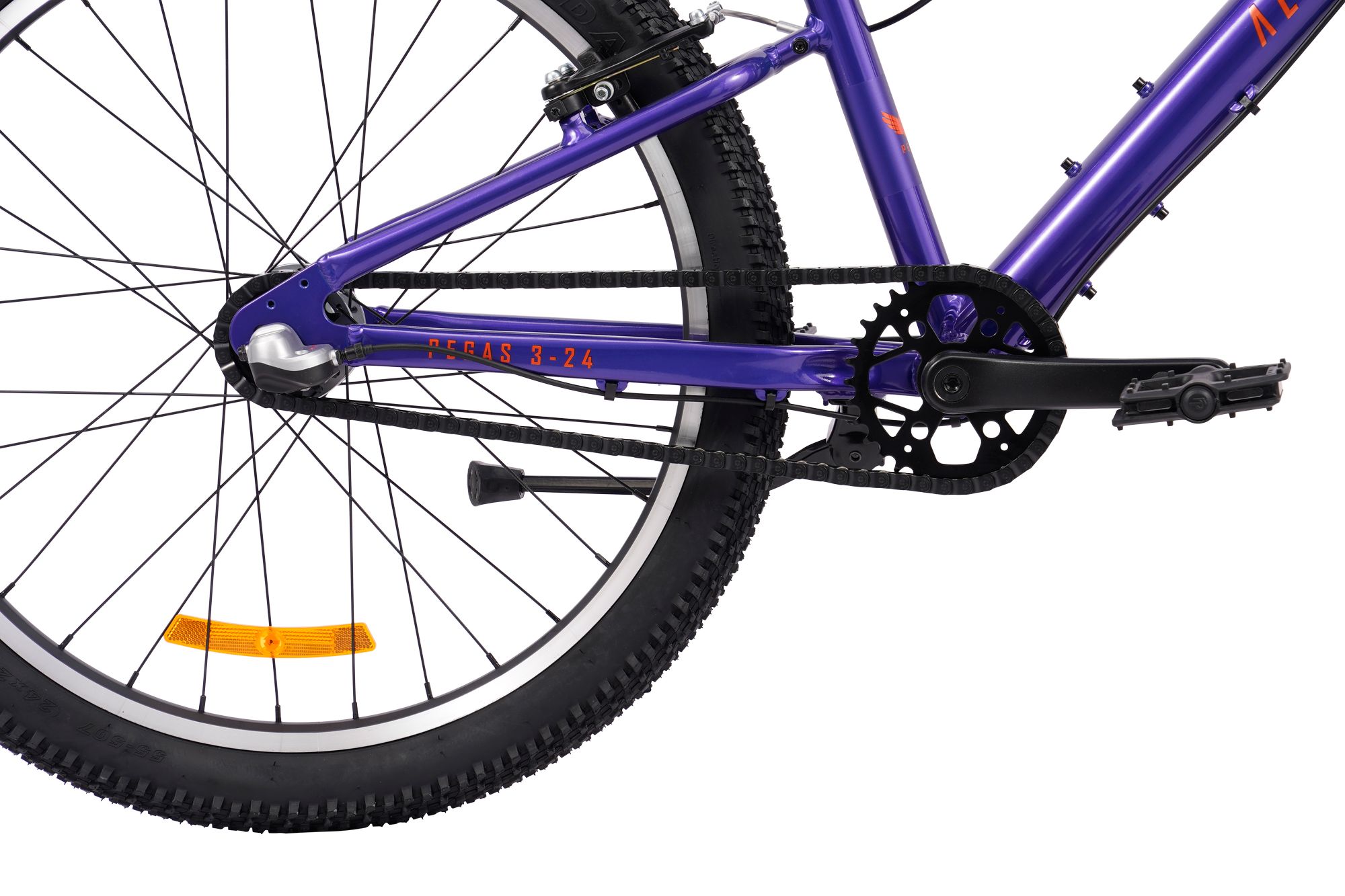 Велосипед подростковый Alpinebike Pegas 3-24, один размер, цвет Фиолетовый