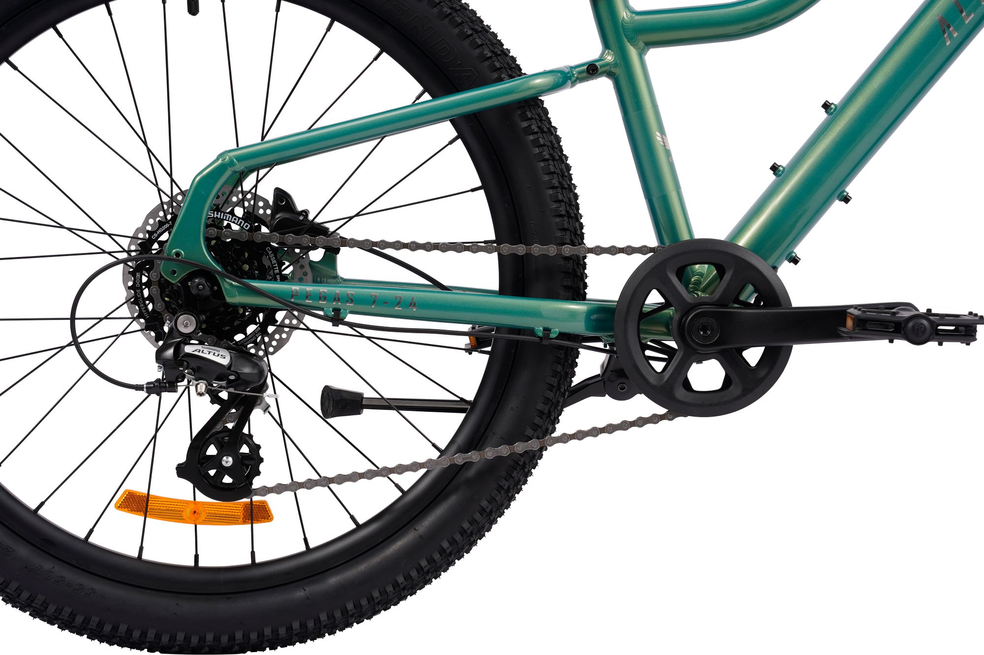 Велосипед подростковый Alpinebike Pegas 7-24, один размер, цвет Зеленый