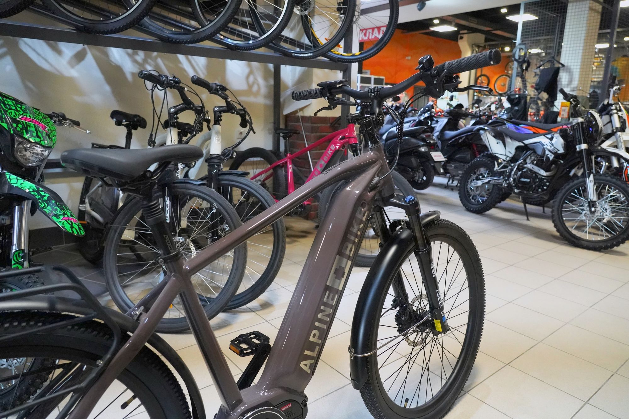 Велосипед электрогибрид Alpinebike Dammastock MTB+ размер L цвет Темный шоколад