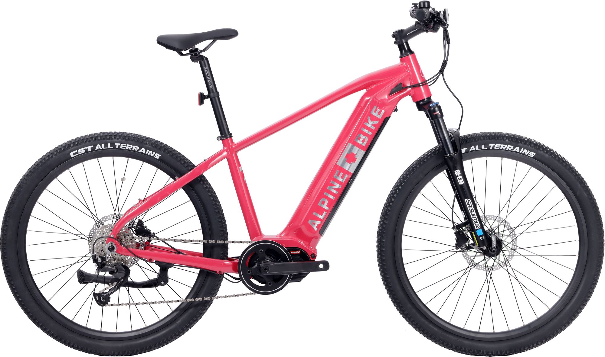 Велосипед Alpinebike Finsteraarhorn Электро МТБ. 27,5. цвет красный
