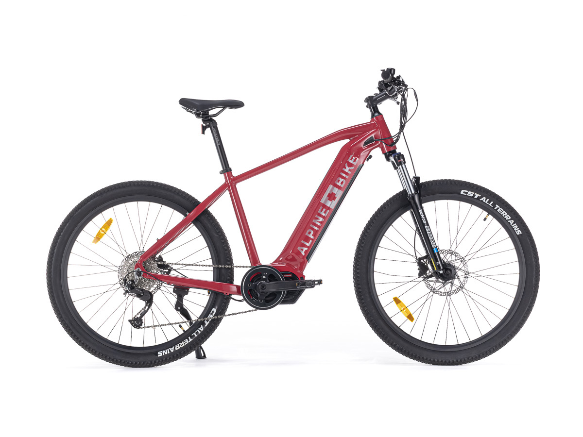Велосипед электрогибрид Alpinebike Finsteraarhorn МТБ размер M цвет Коралловый