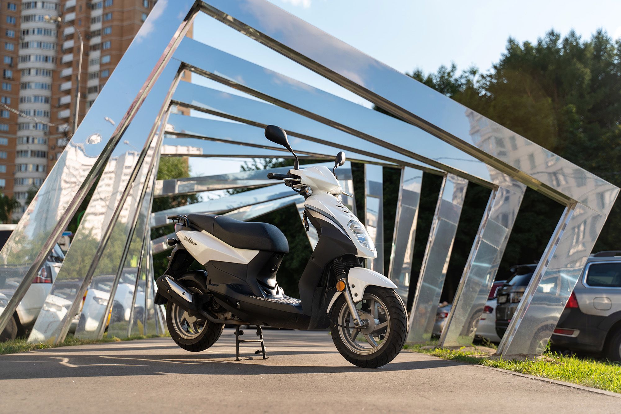 Скутер SYM Orbit 50 Синий + мотошлем SYM серый