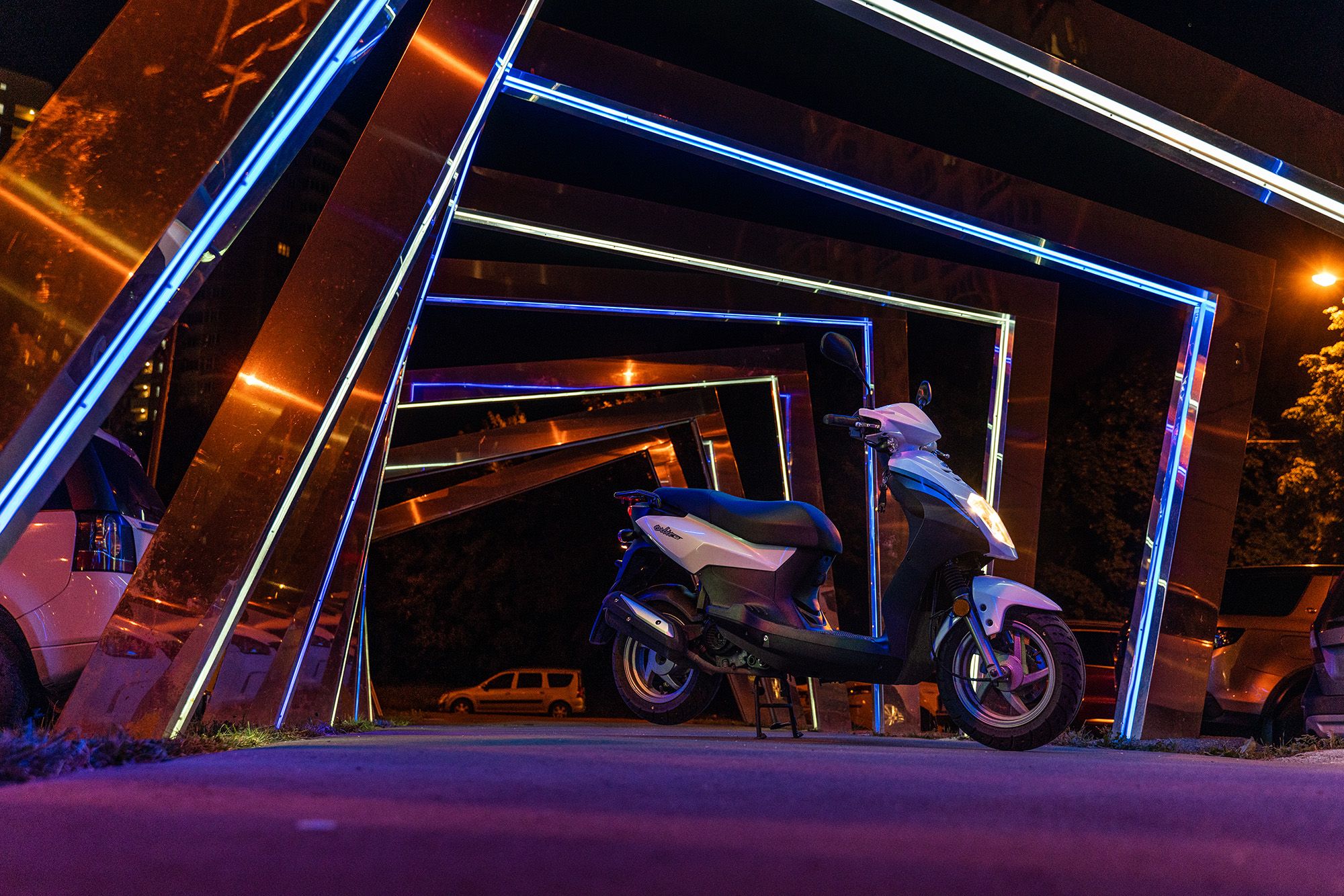 Скутер SYM Orbit 50 Синий + мотошлем SYM серый