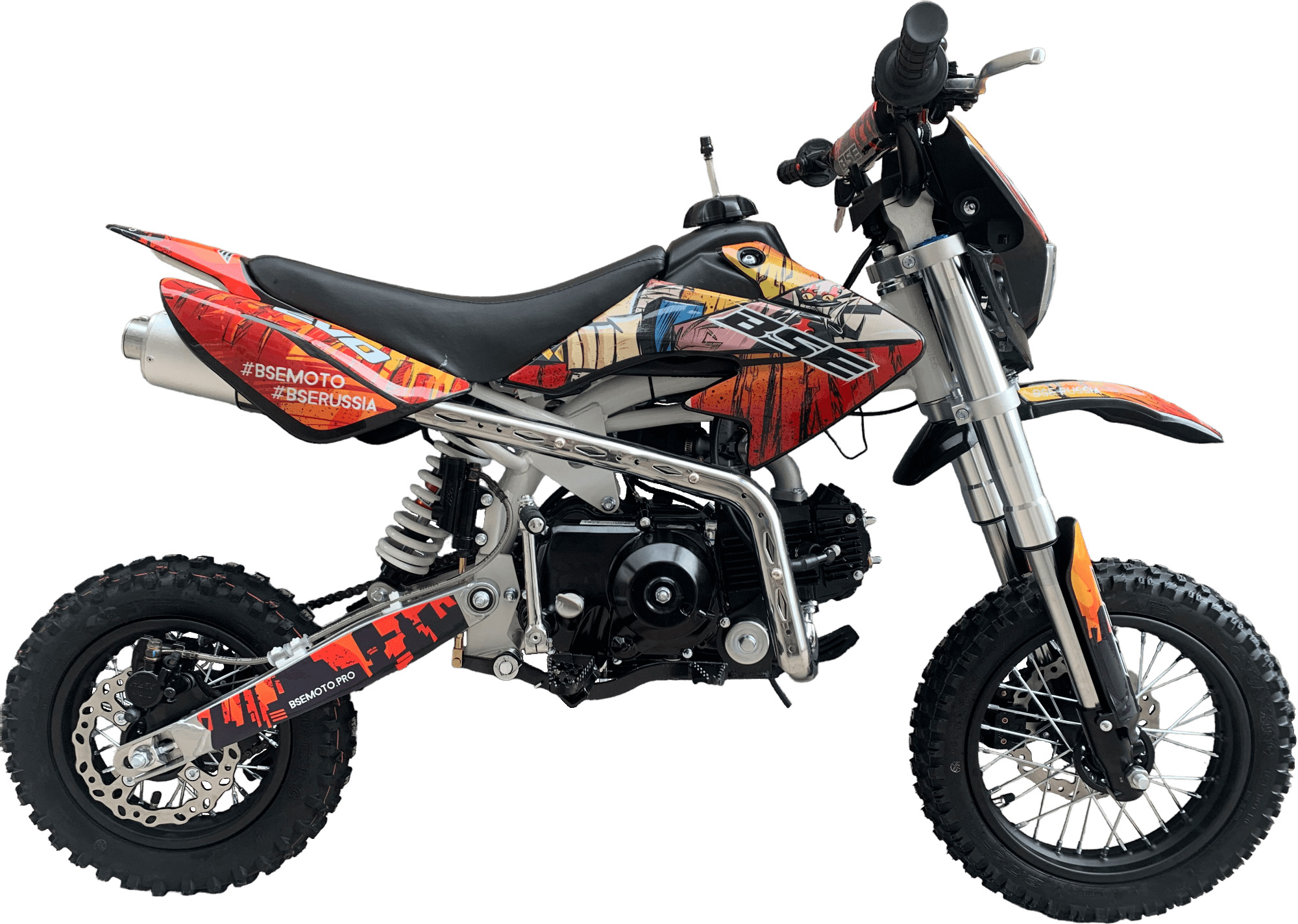 Питбайк BSE EVO 110e Samurai SA 12/10 (Полуавтоматическая КПП)