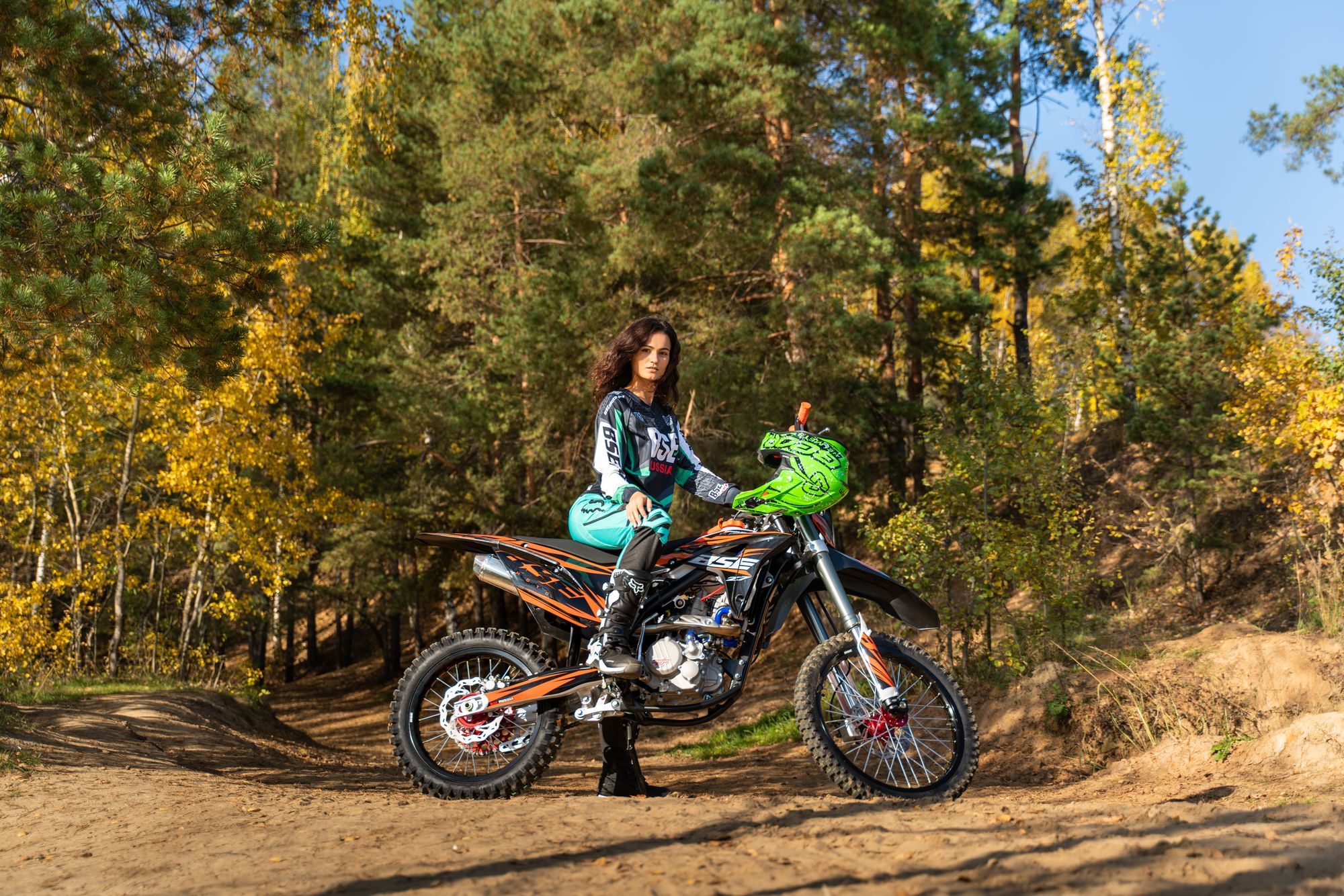 Кроссовый мотоцикл BSE Z7 300e 21/18 Orange Blast 1