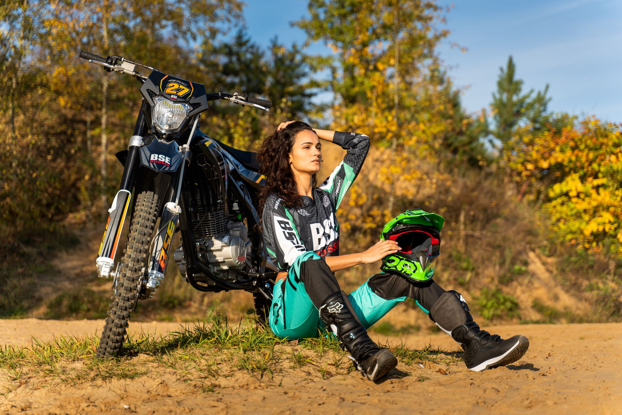 Кроссовый мотоцикл BSE Z7 300e 21/18 Orange Blast 1