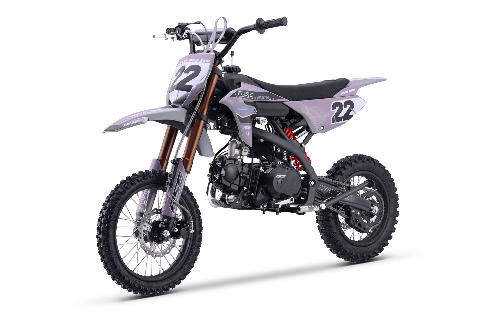 Питбайк BSE NEW ERA 110e 14/12 Grey Reed (Полуавтоматическая КПП) semi auto