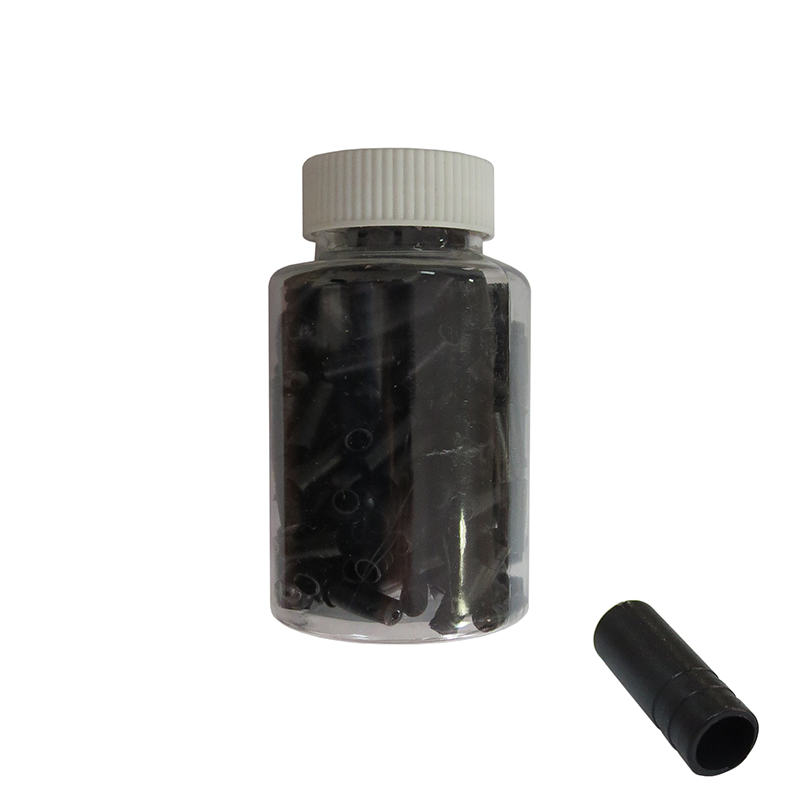 Заглушка рубашки троса, пластик, 4мм, чёр., 200 шт.