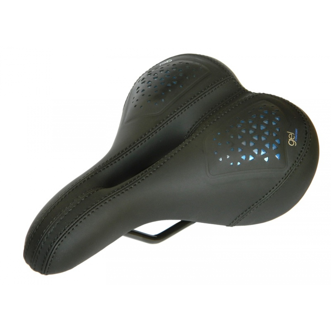 Седло DDK-SA431G комфортное с гелевыми ставками черно-синее 273х165mm