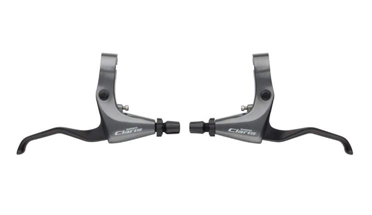 Тормозные ручки Shimano Claris R2000, прав+лев, для плоского руля, трос+оплетка